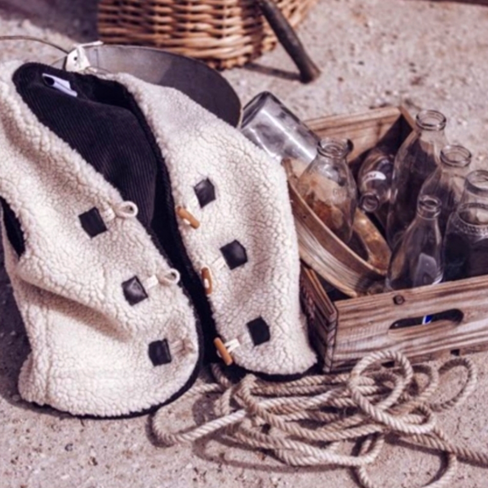 Children of the Tribe Sherpa corduroy lined vest